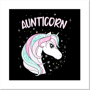 Aunticorn Aunt Unicorn Awesome Family Women Posters and Art